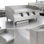 Thumbnail image #4 for Eagle Group RedHots CLAGGDTS-15-LP Extra-Deep 15-Inch Countertop LP Gas Griddle, 3/4-Inch Smooth Steel Plate, Thermostatic Safety-Pilot Controls
