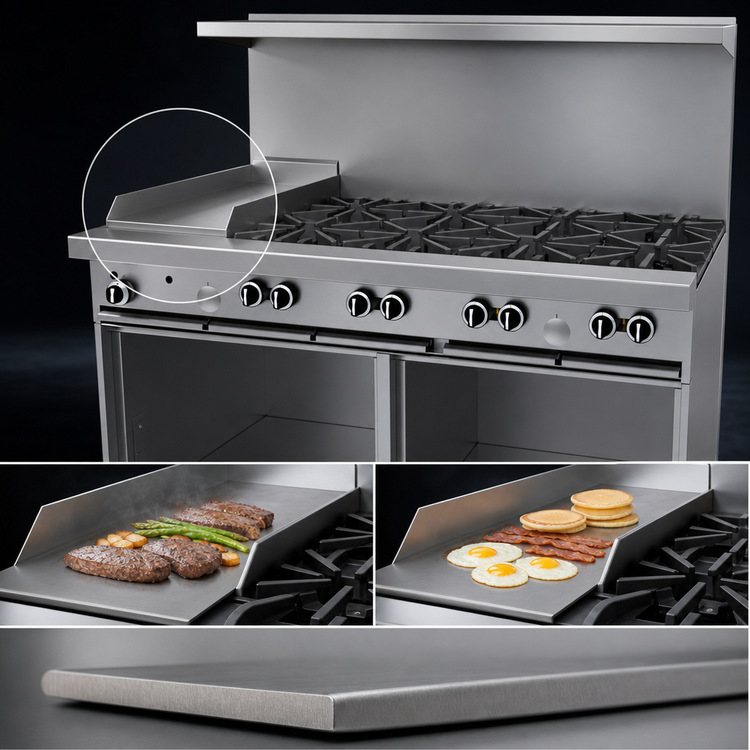 Product image #4 for Garland G Starfire Pro 60-Inch Gas Restaurant Range with 8 Open Burners, 12-Inch Griddle, and 2 Storage Bases