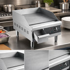Thumbnail image #4 for Serv-Ware ETG-16 16-Inch Thermostatic Electric Countertop Griddle with Smooth Steel Plate