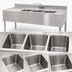 Thumbnail image #4 for Eagle Group 2200 Series 60-Inch Three-Compartment Underbar Sink Unit with Left Drainboard