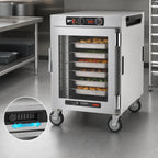 Thumbnail image #5 for Metro HotBlox™ HBCW8-AC-M Wide 8-Pan Half-Height Mobile Insulated Holding Cabinet with Clear Door and Analog Controls