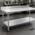 Thumbnail image #4 for Eagle Spec-Master Marine Series 108-Inch x 24-Inch Stainless Steel Work Table with 4-1/2-Inch Backsplash and Adjustable Undershelf