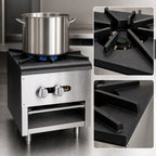 Thumbnail image #4 for Serv-Ware SSSP-1 Single-Burner Natural Gas Stock Pot Range, 110,000 BTU, Stainless Steel Front & Sides