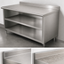Thumbnail image #4 for Advance Tabco Special Value 36-Inch x 24-Inch 16-Gauge 304 Stainless Steel Economy Work Table with 5-Inch Backsplash and Mid Shelf