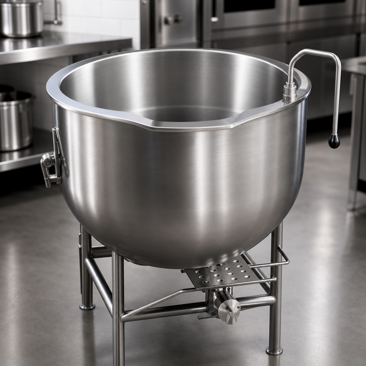Product image #4 for Legion LT-40 40-Gallon Stationary Direct Steam Kettle with 2/3 Jacket