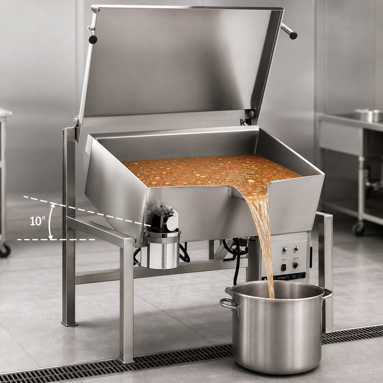 Product image #4 for Legion Combi-Pan Gas Tilting Skillet, 27.4-Gallon, 10° Tilt, 100,000 BTU