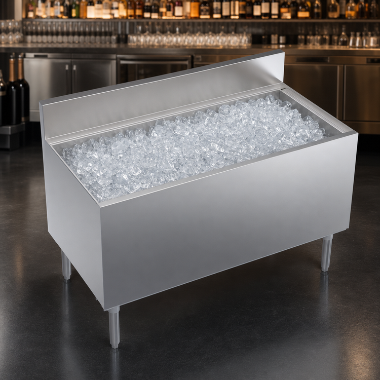 Product image #4 for Krowne Royal Series Underbar Ice Bin/Cocktail Unit with Built-In 10-Circuit Cold Plate, 48 x 24 Inches