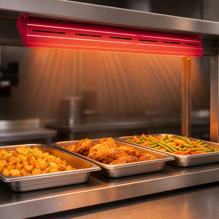 Product image #4 for Hatco Glo-Ray Curved Infrared Strip Heater, 24-Inch, 350W Standard Watt, Aluminum Housing