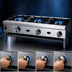 Thumbnail image #4 for Jade Range (Middleby) Supreme JHP-424-F 24-Inch 4-Burner Gas Floor Model Open Burner Hot Plate, Stainless Steel, With Undershelf