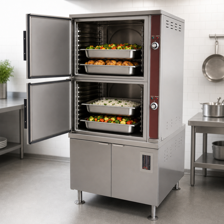 Product image #4 for Southbend Steam DCX-2S Direct Steam Convection Steamer, 2-Compartment, 24-Inch Cabinet Base