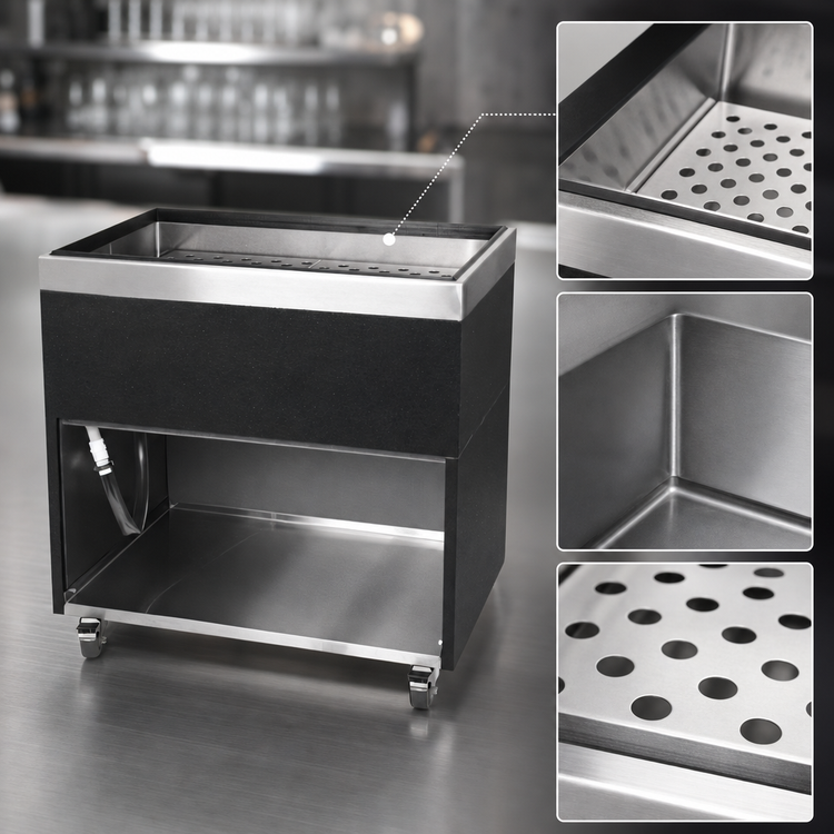 Product image #4 for Glastender MIB-48 48-Inch Wide Mobile Ice Bath Beer Bin