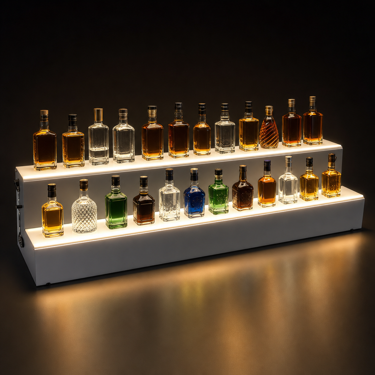 Product image #4 for Glastender 36-Inch Two-Tier Lighted Liquor Display with LED Lighting