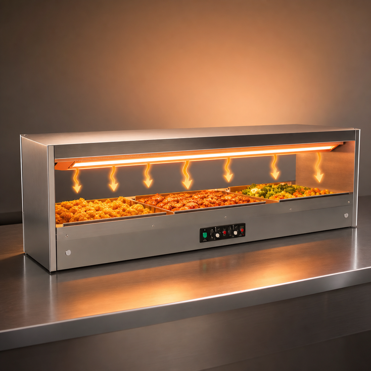 Product image #4 for BKI SM-5024R 50-Inch Countertop Hot Food Display with Slanted Shelf