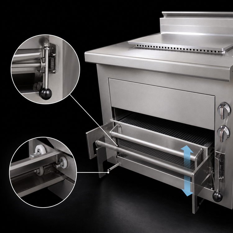 Product image #4 for Titan Heavy Duty Upright Infrared Gas Plancha Broiler with Cabinet Base, 36-Inch, Single Deck