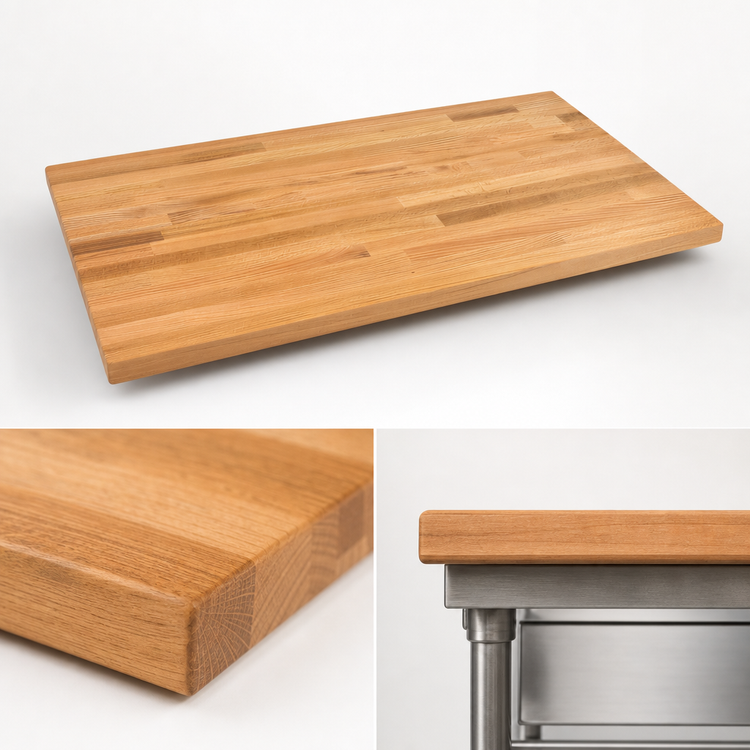 Product image #4 for John Boos Appalachian Red Oak Island Countertop, 72 x 42 x 1-1/2 Inch, Blended Edge Grain, Penetrating Oil Finish