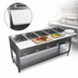 Thumbnail image #5 for BK Resources 5-Pan Electric Open-Well Steam Table with Cutting Board Shelf and Undershelf