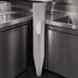 Thumbnail image #4 for Glastender Underbar Inside Wedge Corner Fillerboard, 10° Angle, 19-Inch Deep, Stainless Steel, No Legs, With Backsplash