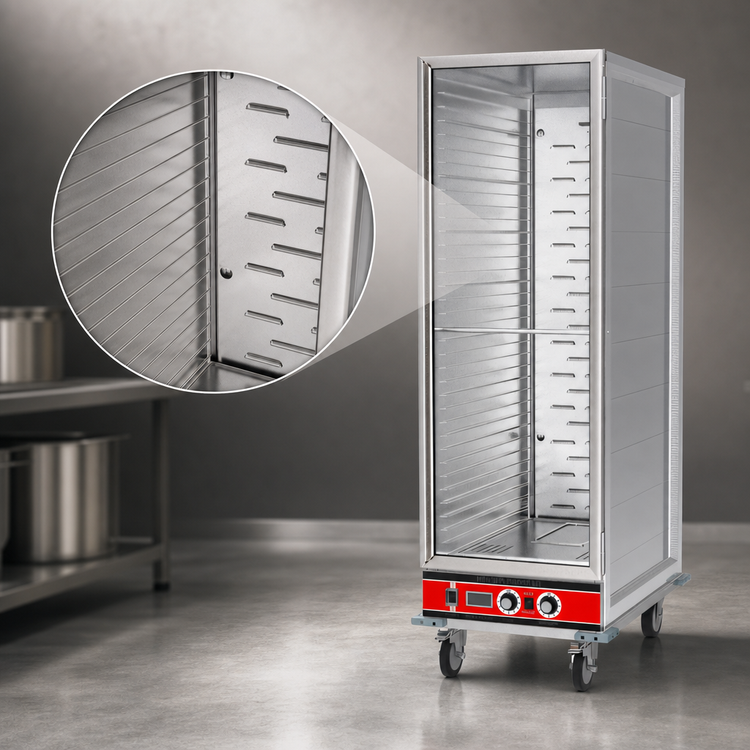 Product image #4 for BevLes HPC-6836 Full-Size Mobile Non-Insulated Heated Proofer and Holding Cabinet