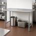 Thumbnail image #4 for Advance Tabco TSAG-367 16 Gauge 430 Stainless Steel Flat Top Work Table, 84 x 36 Inches, Open Base