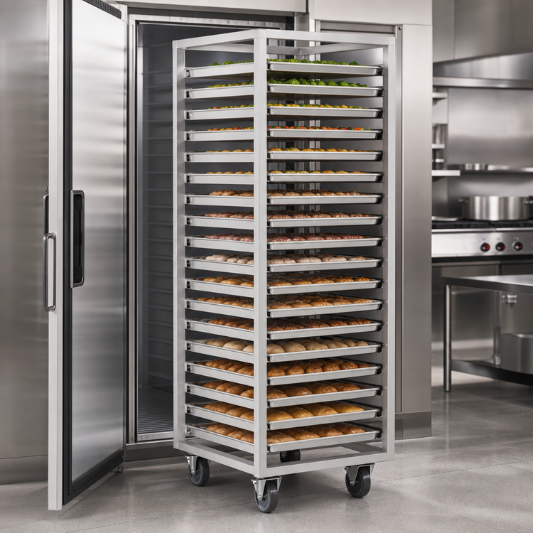 Product image #4 for Panco Aluminum Roll-In Refrigerator Rack, Front Load, 36-Pan Capacity, 64-Inch High
