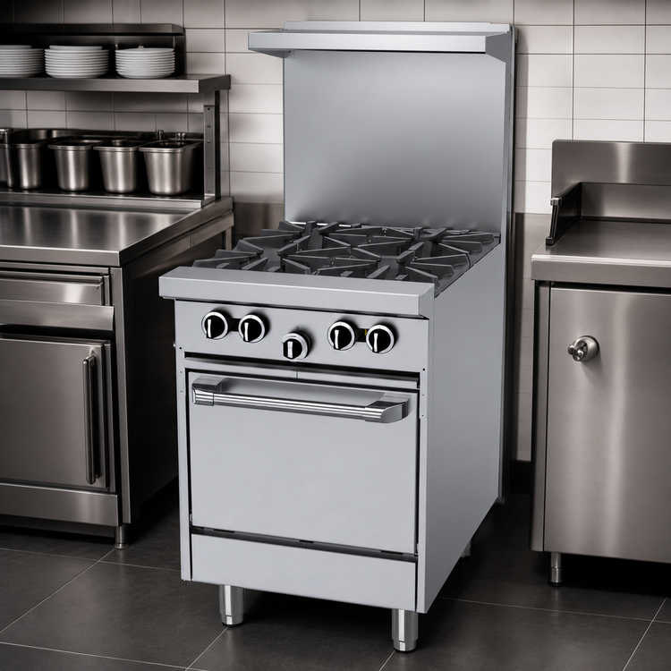 Product image #4 for Garland Signature G Starfire Pro Series 24-Inch Natural Gas Restaurant Range with 4 Open Burners and Space-Saver Oven