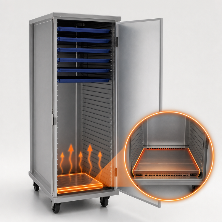Product image #4 for Heated Holding Cabinet with Solid Hinged Doors, 18 Full-Size Pan Capacity