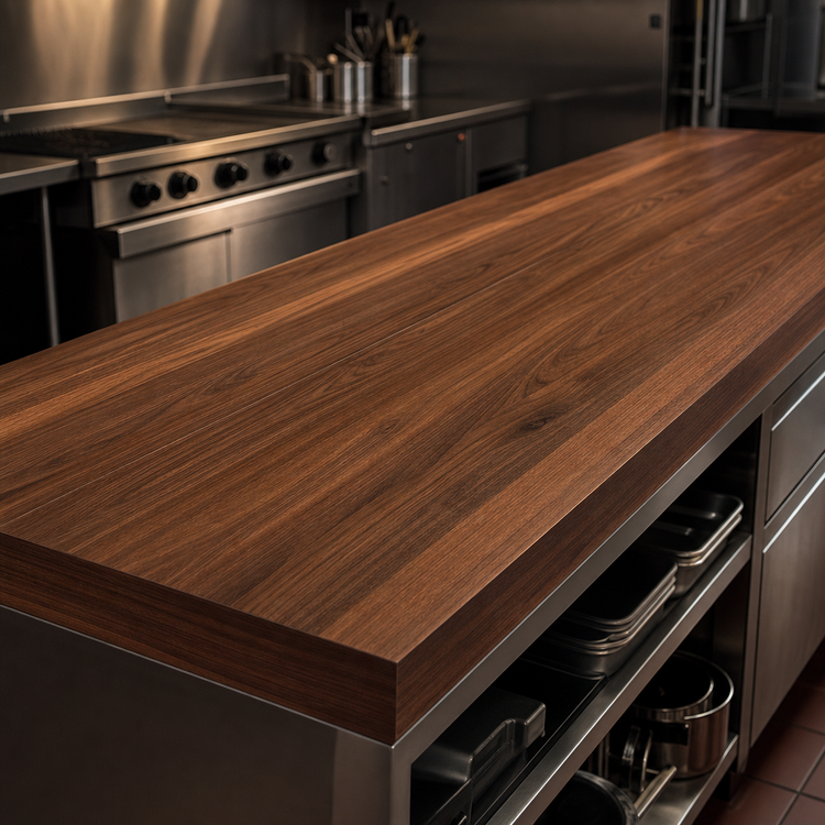 Product image #4 for Boos Block American Black Walnut Edge Grain Countertop with Varnique Finish, 132 x 42 x 3 Inches