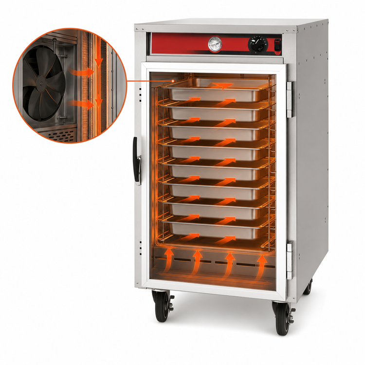 Product image #4 for Vulcan VHFA9 Mobile Non-Insulated Heated Holding Cabinet, 9 Pan Capacity