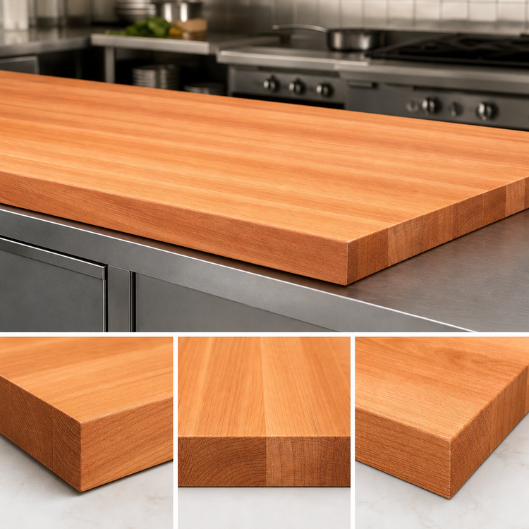 Product image #4 for Boos Block American Cherry Edge Grain Kitchen Countertop, 96 x 27 x 2-1/4 Inch, Penetrating Oil Finish
