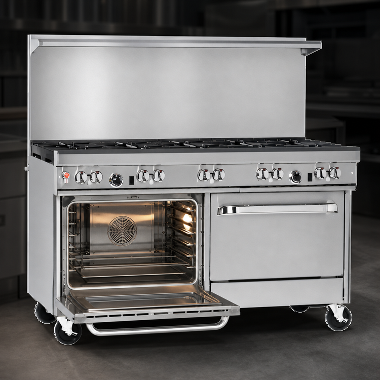 Product image #4 for Southbend Ultimate 60-Inch Commercial Gas Range with 9 Burners, Convection Oven and Cabinet Base