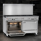 Thumbnail image #4 for Southbend (Middleby) Ultimate 4601AC-6L 60-Inch Commercial Gas Range, 9 Burners, Convection Oven, Cabinet Base