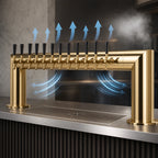 Thumbnail image #4 for Micro Matic USA PT4A-12PVD Pass-Thru Countertop Air-Cooled 12-Faucet Draft Beer Tower, 2-Column PVD Brass
