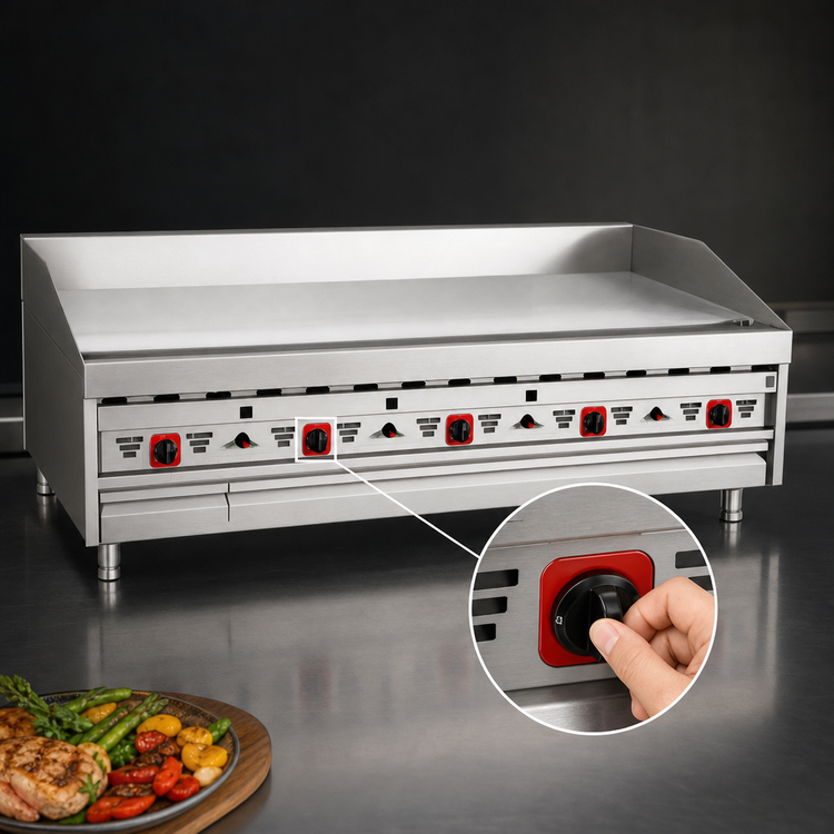 Product image #4 for MagiKitch'n MKG-60 60-Inch Countertop Gas Griddle with 1-Inch Polished Steel Plate