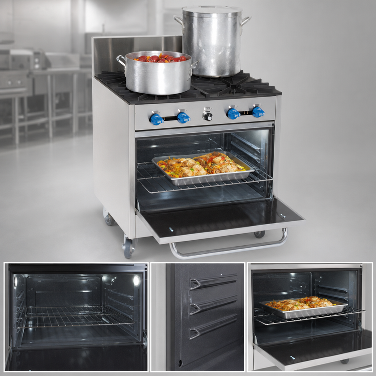 Product image #4 for Comstock-Castle FK430 36-Inch Heavy Duty Gas Range with 4 Open Burners and Standard Oven