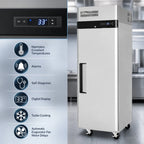 Thumbnail image #4 for Turbo Air M3 M3R19-1-N6 1-Section Reach-In Refrigerator, 18.44 Cu. Ft., Solid Door, Top-Mount Compressor