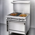 Thumbnail image #4 for Jade Range (Middleby) Titan JTRH-18G-1HT 36-Inch Commercial Gas Range with 18-Inch Hot Top, 18-Inch Griddle and Cabinet Base