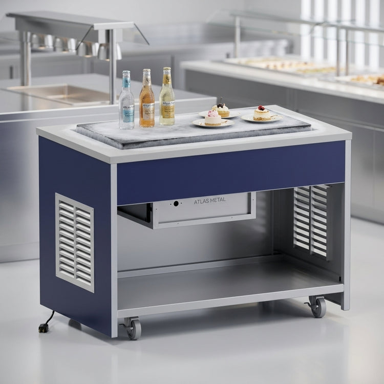 Product image #3 for Atlas Metal INFRF-4 Mobile Refrigeration Frost Top Unit, 64"W