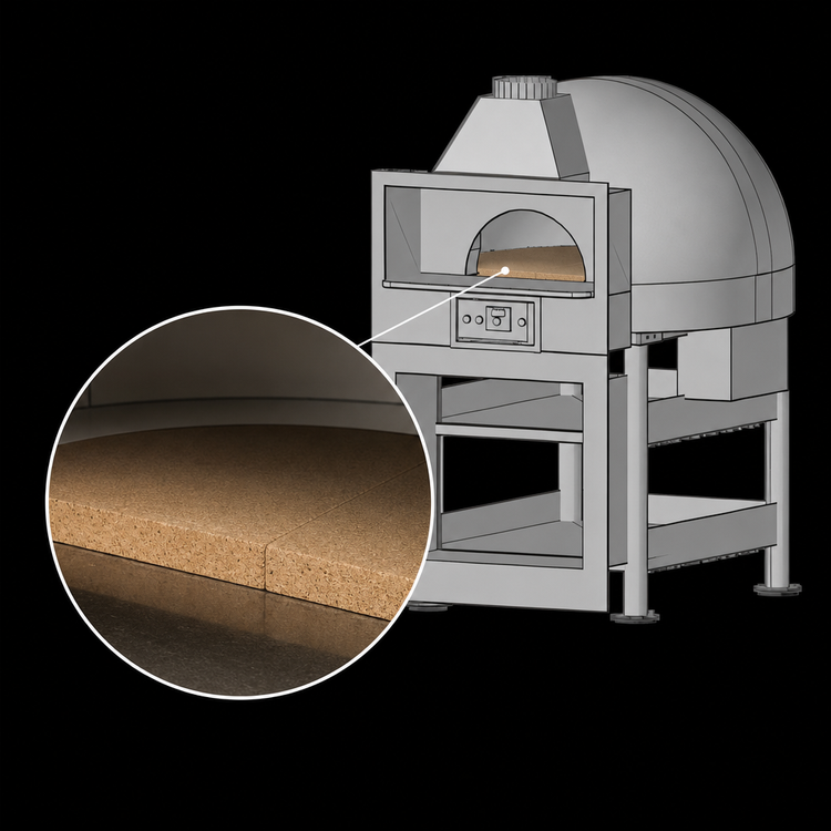 Product image #4 for Marra Forni EF90W Enclosed Facade Round Wood-Fired Brick Pizza Oven with Stand