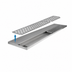 Thumbnail image #4 for Glastender 12-Inch Left-Drain Underbar Drink Rail with Removable Perforated Insert, Stainless Steel