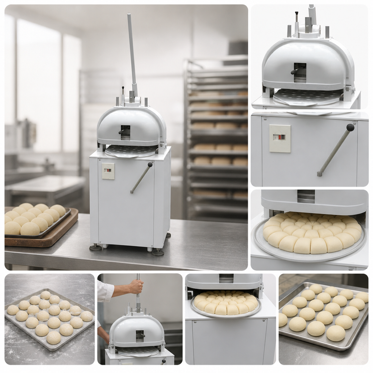 Product image #4 for Univex Semi-Automatic Bun Divider/Rounder, 22-Piece, 2.11-7.76 oz Capacity