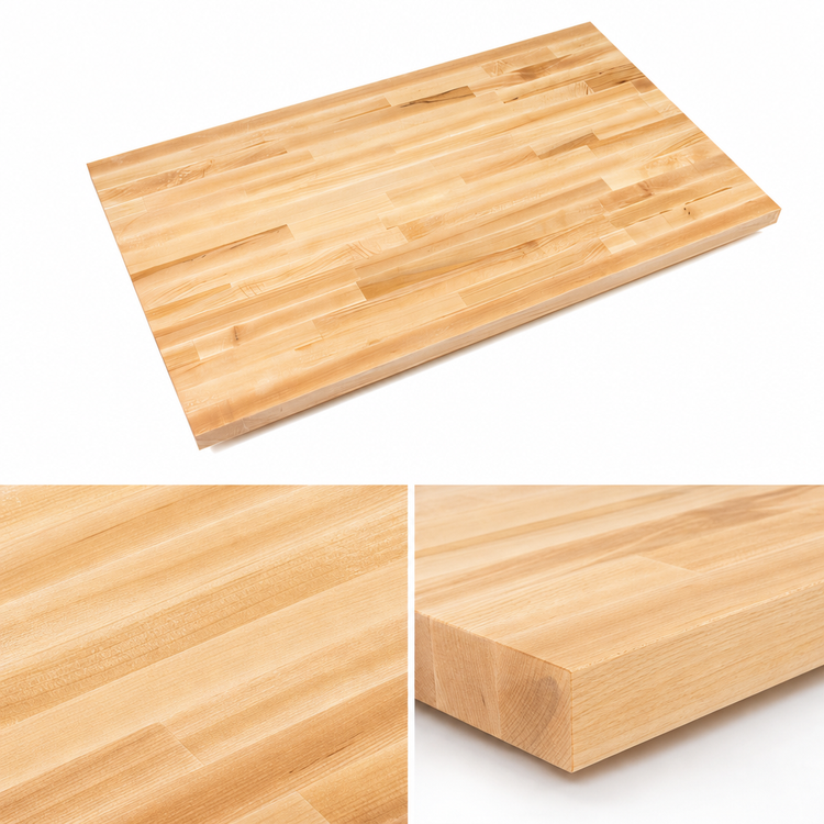Product image #4 for John Boos Boos Block 72 in. x 36 in. Northern Hard Rock Maple Kitchen Countertop, Blended Edge Grain, 1-1/2 in. Thick, Penetrating Oil Finish