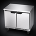 Thumbnail image #4 for Beverage-Air WTR34HC-FLT Shallow Depth Two-Section Worktop Refrigerator with Flat Top and Solid Doors