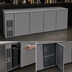 Thumbnail image #4 for Glastender Two-Zone Front-Serviced Bar Profile Back Bar Cooler, 108 Inch, 4-Section, Self-Contained