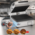 Thumbnail image #4 for Star Pro-Max 2.0 Countertop Commercial Panini Press Sandwich Grill, 14.5 x 14.2-Inch Grooved Cast Iron Cooking Surface