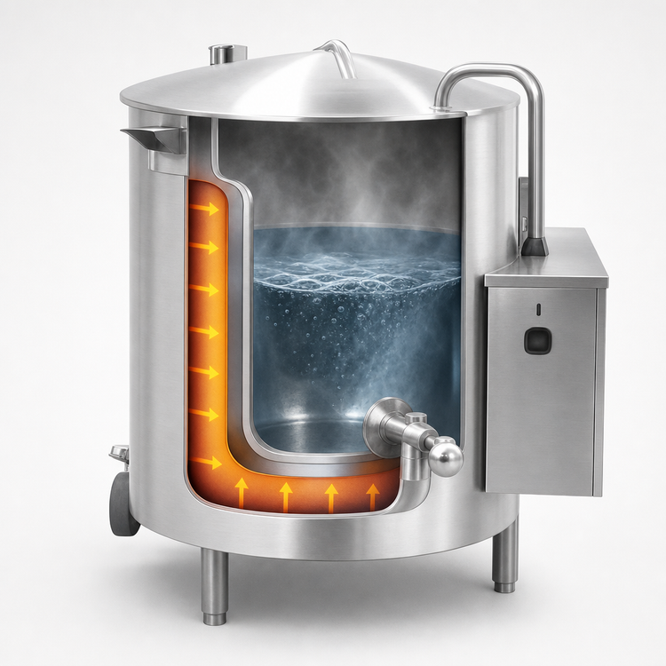 Product image #4 for Legion 30-Gallon Electric 2/3-Jacketed Self-Contained Steam Kettle