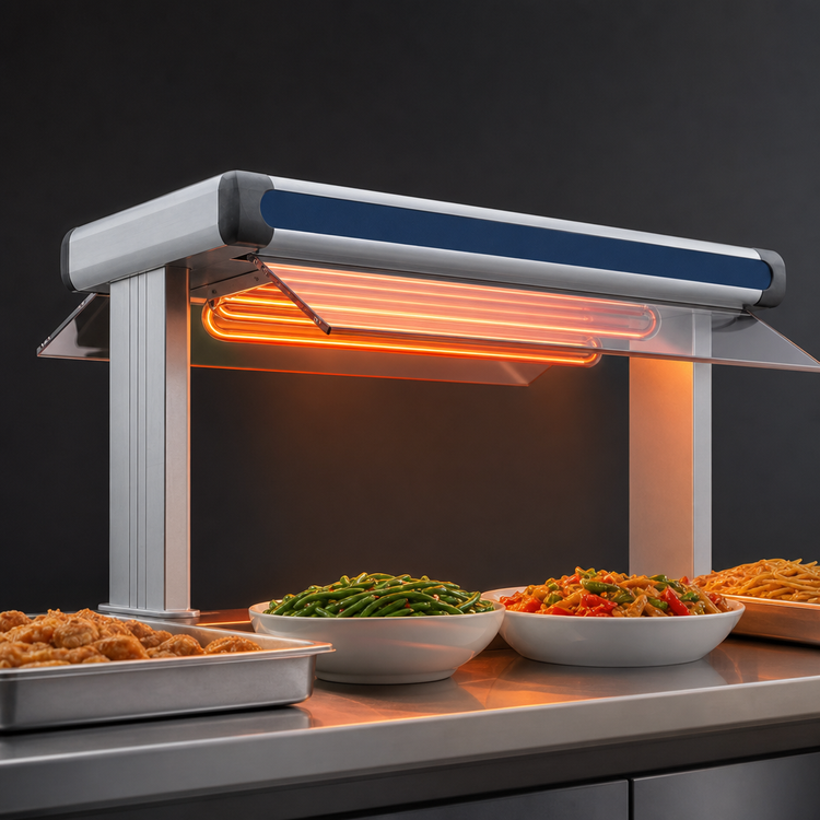 Product image #4 for Hatco Glo-Ray Designer Dual Infrared Strip Heater, 69.5-Inch Wide, 3-Inch Spacing, High Wattage, Aluminum, Unlighted