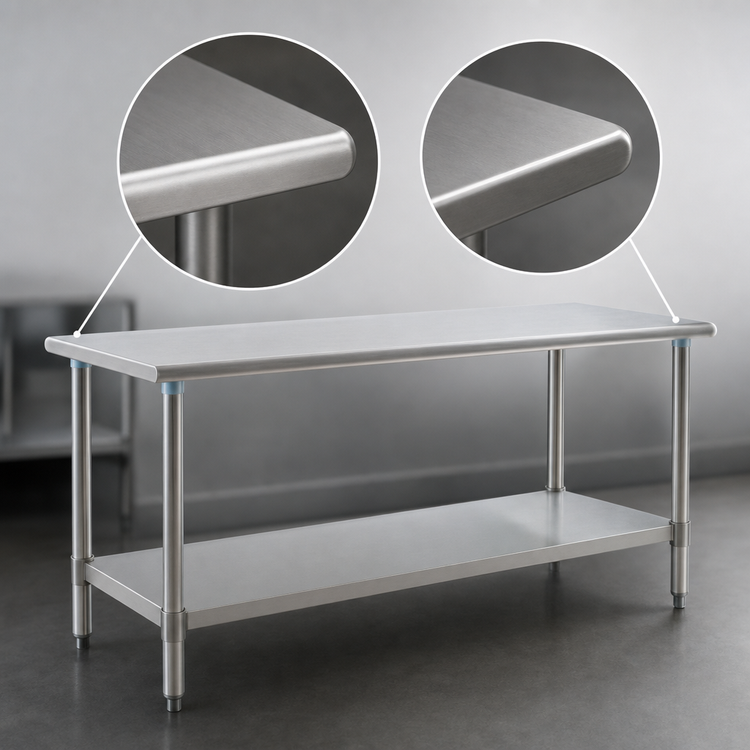 Product image #4 for Eagle Group Budget Series 84 x 24-Inch 430 Stainless Steel Work Table with Adjustable Undershelf