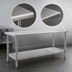 Thumbnail image #4 for Eagle Group Budget Series 84 x 24-Inch 430 Stainless Steel Work Table with Adjustable Undershelf