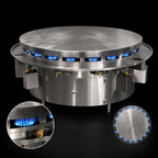 Thumbnail image #4 for Town Equipment MBR-72 72-Inch Gas Mongolian Barbecue Range with Cast Iron Top and 12 Burners