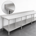 Thumbnail image #4 for Spec-Master 108-Inch x 30-Inch Stainless Steel Work Table with Undershelf and Rear Up-Turn